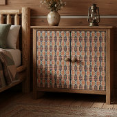 Aqua Turquoise Rust Oranje Dark Brown Mosaic Art Tissuepapier