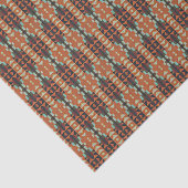 Aqua Turquoise Rust Oranje Dark Brown Mosaic Art Tissuepapier (Detail)