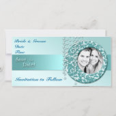 Aqua Turquoise Sla de datum op Save The Date (Voorkant)
