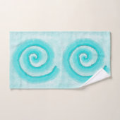 Aqua Turquoise Spirals Bad Handdoek (Handdoek)