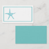 Aqua Turquoise Starfish Trouwtafel Plaats Kaarten Plaatskaartje (Voorkant / Achterkant)