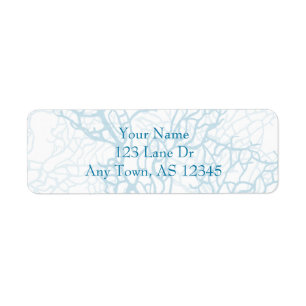 Aqua Turtle Love Jubileum Return Address Etiket