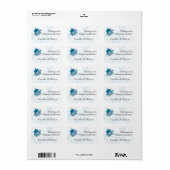 Aqua Turtle Love Trouwlabel Etiket (Full Sheet)