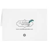 Aqua Turtle Love Wedding Table Number tent (Achterkant Horizontaal)