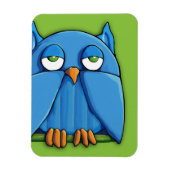 Aqua Uil groene Premium Magnet Magneet (Verticaal)