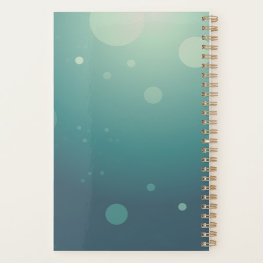 Aqua Underwater Mermaid Brain Dump Monthly Planner (Achterkant)