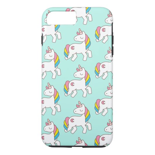 Aqua Unicorn Pattern Case-Mate iPhone Case (Achterkant)