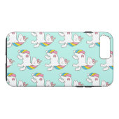 Aqua Unicorn Pattern Case-Mate iPhone Case (Achterkant (Horizontaal))