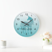 Aqua Unicorn Sparkle Grote Klok (Huis)