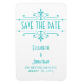 Aqua v2 Fancy Versiering Opslaan Datum Magnet Magneet (Verticaal)