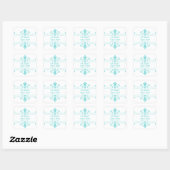 Aqua v2 Fancy Versiering Opslaan Datum Stickers (Vel)