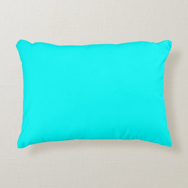 Aqua (vaste kleur) accent kussen (Voorkant)