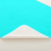 Aqua (vaste kleur) sherpa deken (3/4)