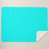 Aqua (vaste kleur) sherpa deken (Voorkant (horizontaal))