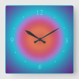 Aqua verlicht Oranje roze ontwerp > wandklokken