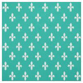 Aqua Victoriaans Fleur de Lys Fabric Stof (Swatch)