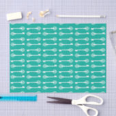 Aqua Victoriaans sleutels Tissuepapier (Craft)