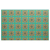 Aqua Victoriaans teile design Stof (Fat Quarter)