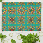 Aqua Victoriaans teile design Theedoek (Gevouwen)