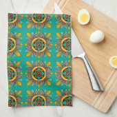 Aqua Victoriaans teile design Theedoek (Quarter Fold)