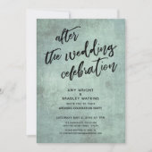 Aqua Vintage Bruiloftsfeest Casual Kaart (Voorkant)