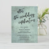 Aqua Vintage Bruiloftsfeest Casual Kaart (Staand voorkant)