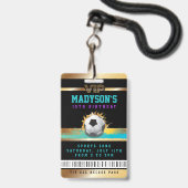 Aqua VIP SOCCER ALL ACCESS Gold Pass Badge (Voorzijde met lanyard)