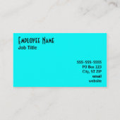 Aqua Visitekaartje (Achterkant)