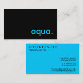 aqua. visitekaartje (Voorkant / Achterkant)