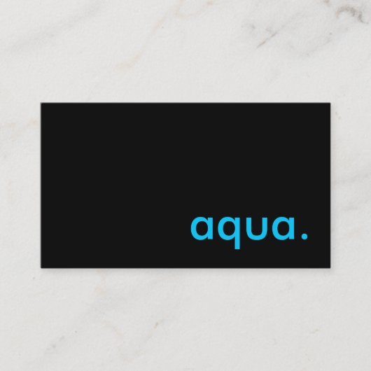 aqua. visitekaartje (Voorkant)