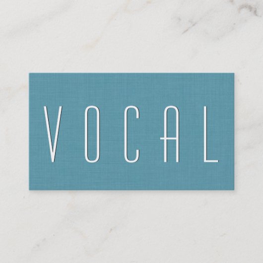 Aqua VOCAL COACH Simple Style V52 Visitekaartje (Voorkant)