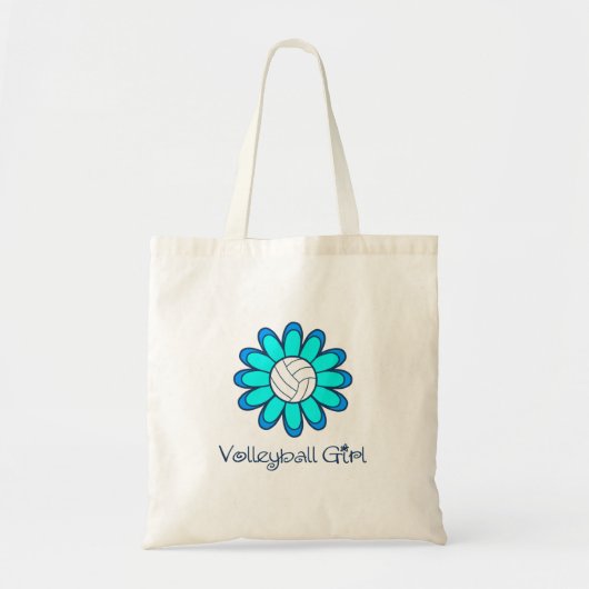 Aqua Volleyball Girl Tote Bag (Voorkant)