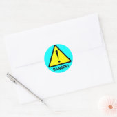 Aqua  Waarschuwingssymbool Sticker (Envelop)