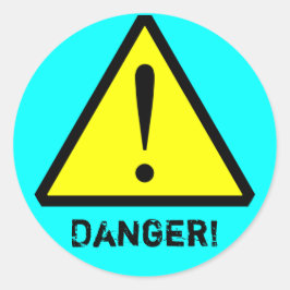 Aqua  Waarschuwingssymbool Sticker