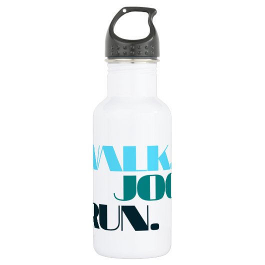 AQUA WALK JOG RUN (font CHUNKY) Waterfles (Voorkant)