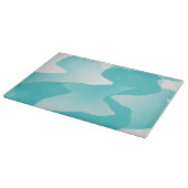 Aqua Water Abstracte Kunst Glas Snijplank (Hoek)