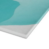 Aqua Water Abstracte Kunst Glas Snijplank (Hoek)