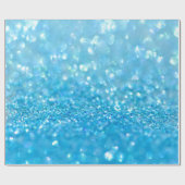 Aqua Water Baby Blue Glitter Cadeaupapier (Vlak)