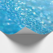 Aqua Water Baby Blue Glitter Cadeaupapier (Hoek)