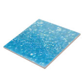 Aqua Water Baby Blue Glitter Tegeltje (Zijkant)