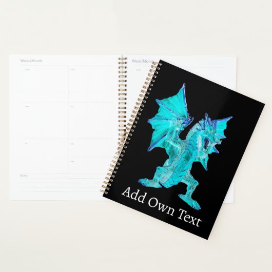 Aqua Water Draak Fantasie Planner Mythische Oceaan (Display)