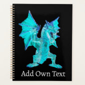 Aqua Water Draak Fantasie Planner Mythische Oceaan (Voorkant)