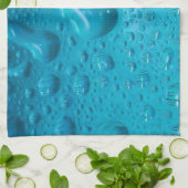 Aqua Waterdruppels op glas:- Theedoek (Gevouwen)