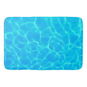 Aqua-waterpatroon met reflectiegolven badmat