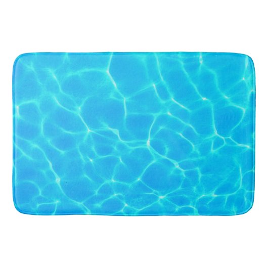 Aqua-waterpatroon met reflectiegolven badmat (Voorkant)