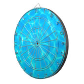Aqua-waterpatroon met reflectiegolven dartbord (Voorkant Rechts)