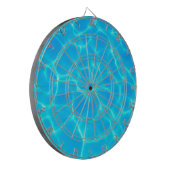 Aqua-waterpatroon met reflectiegolven dartbord (Voorkant Links)