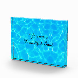 Aqua-waterpatroon met reflectiegolven fotoblokken