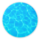 Aqua-waterpatroon met reflectiegolven keramische knop (Voorkant)