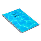 Aqua-waterpatroon met reflectiegolven notitieboek (Rechterzijde)